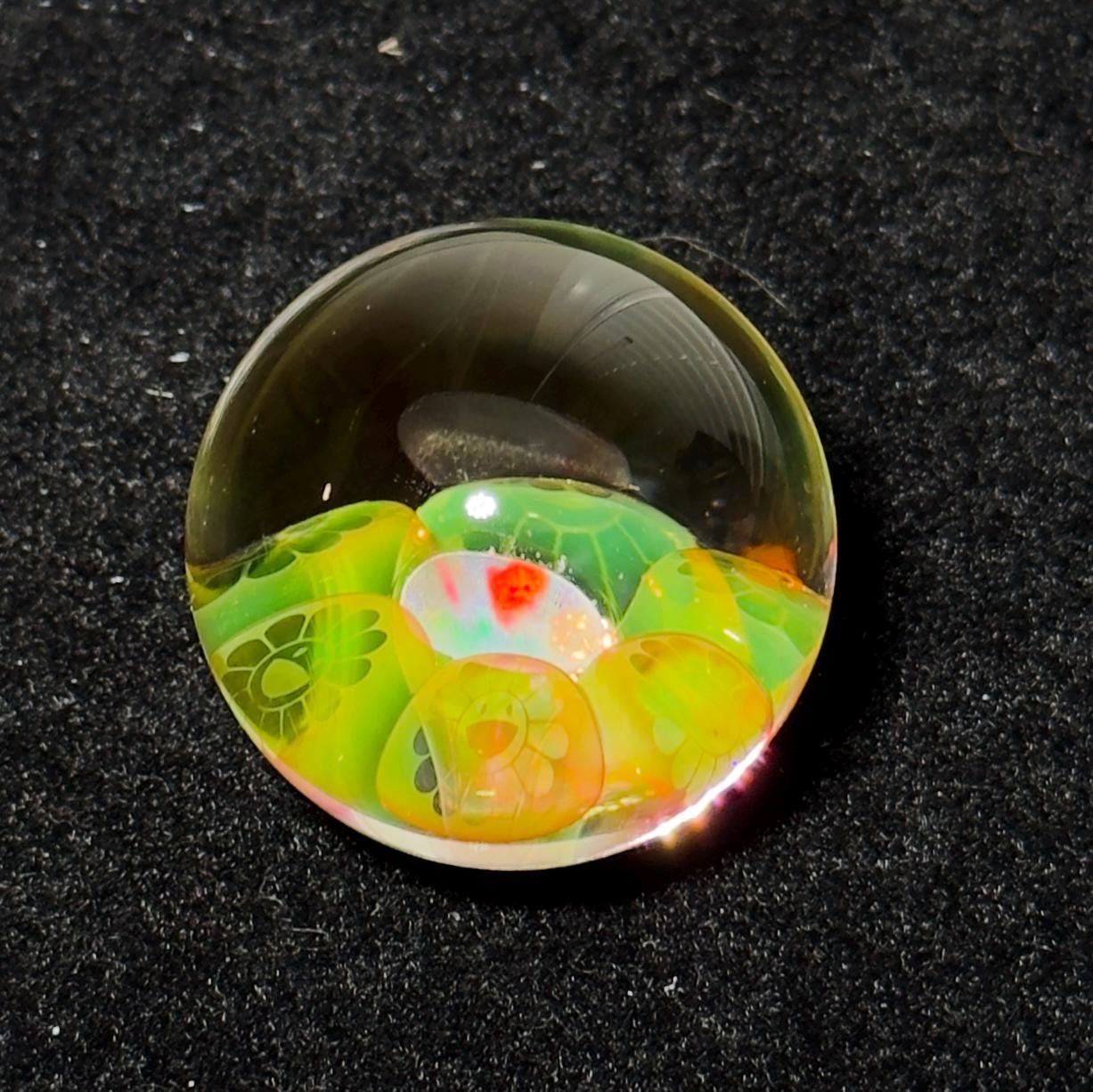 Fume opal blown glass marble 29mm - Murakami Flowers