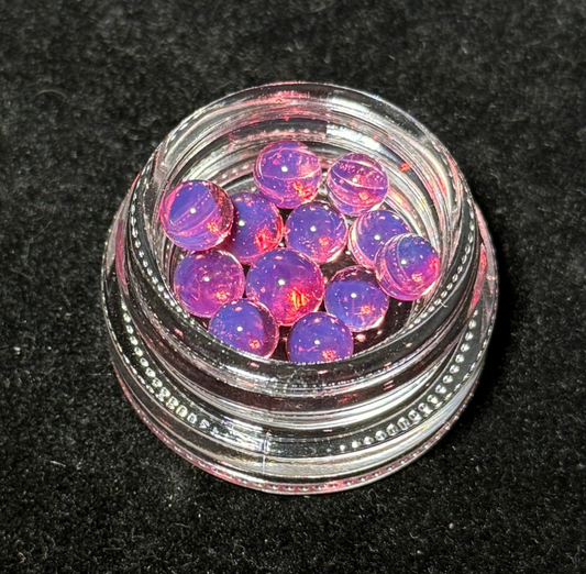 Karmaline Pink blown glass pearl