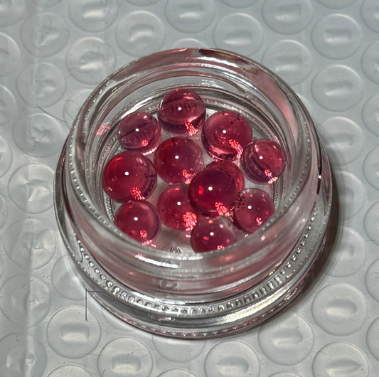 Karmaline Pink blown glass pearl