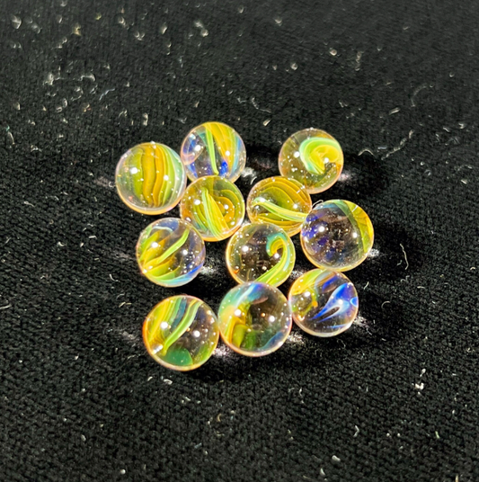 Gold and Silver Fume Blown Glass Pearl