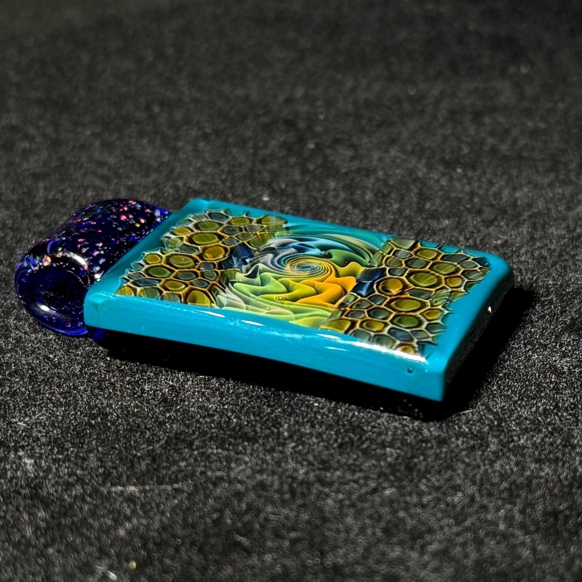 Hand-blown glass pendant by Remy of Hefe Glass – El Hefe artisan accessory