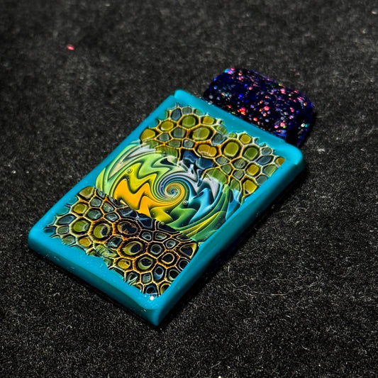 Hand-blown glass pendant by Remy of Hefe Glass – El Hefe artisan accessory