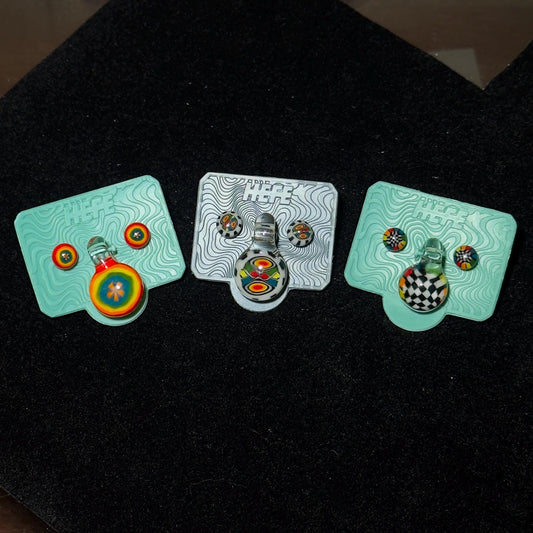 Blown Glass Stud Earrings and Matching Pendant sets - multiple variations