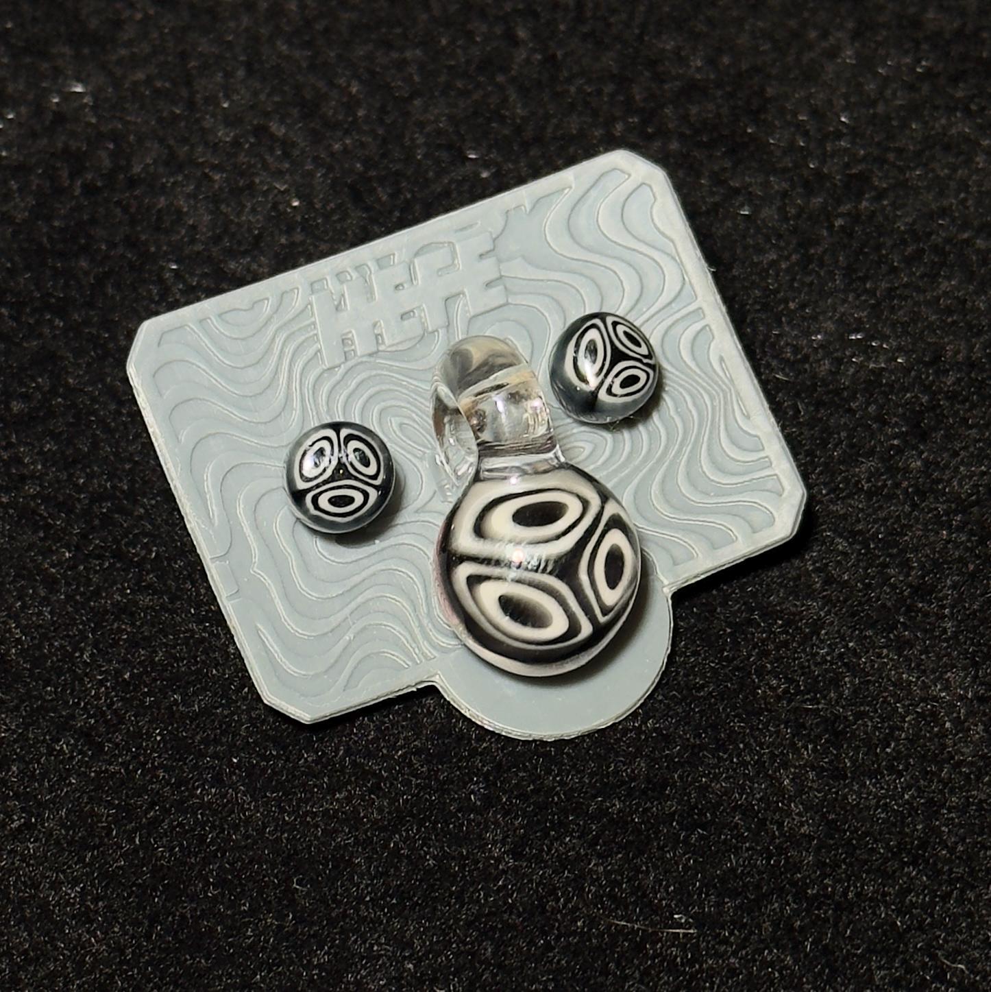Blown Glass Stud Earrings and Matching Pendant sets - multiple variations