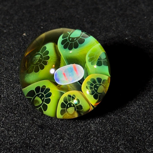 Fume opal blown glass marble 29mm - Murakami Flowers