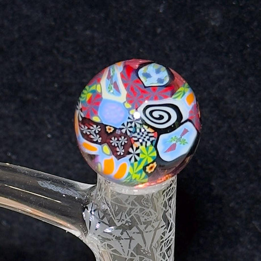 Hand Blown Glass Marble - Chaos Murrini Cluster, 25mm