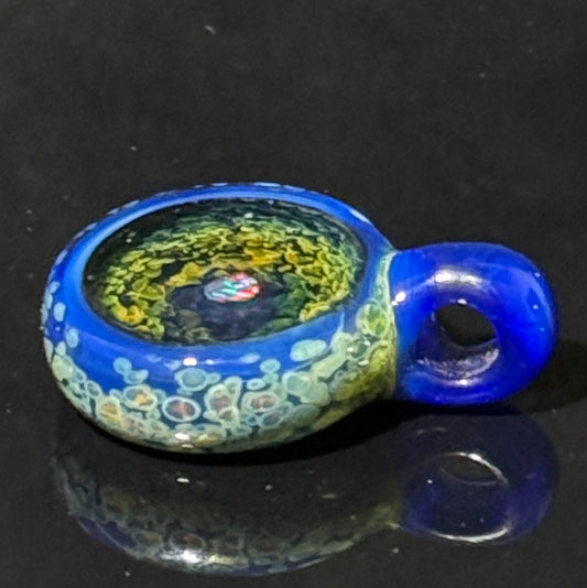 Opal frit geode pendant